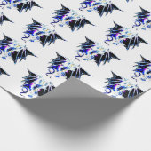 Fantasy Zee Beest Draak Witte Achtergrond Kunst Cadeaupapier (Hoek)