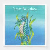 Fantasy Zee Dragon Aqua Blue in Seaweed op blues Servet (Voorkant)