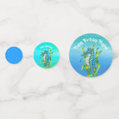 Fantasy Zee Dragon Shades of Blue Seaweed Bubbles Confetti (Voorkanten)