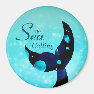 Fantasy Zee Green Bokeh Whale Tail Quote  Magneet