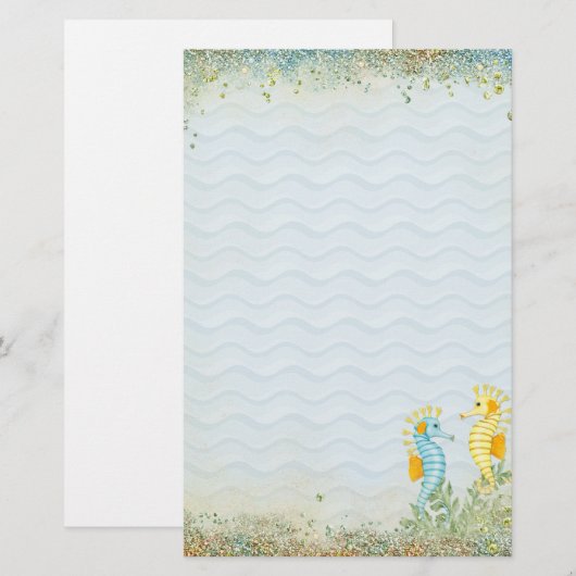 Fantasy Zee Horse en Bling Briefpapier (Voorkant / Achterkant)