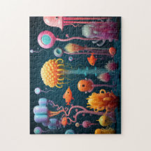 Fantasy zee wezens in levendige kleuren