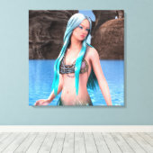 Fantasy Zeemeermin Canvas Afdruk (Insitu (Houten vloer))