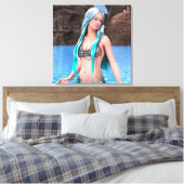 Fantasy Zeemeermin Canvas Afdruk (Insitu (Slaapkamer))