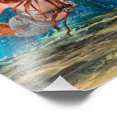 Fantasy Zeemeermin en Zee Lily Foto Afdruk (Hoek)