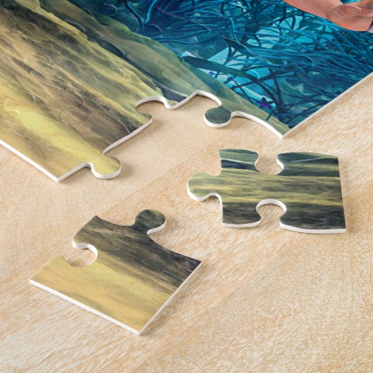 Fantasy Zeemeermin en Zee Lily Legpuzzel (Zijkant)