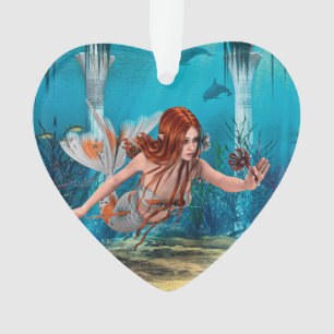 Fantasy Zeemeermin en Zee Lily Ornament