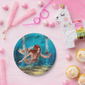 Fantasy Zeemeermin en Zee Lily Papieren Bordje (Feest)