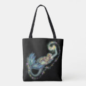 Fantasy Zeemeermin kunstwerk van Molly Harrison Tote Bag (Achterkant)