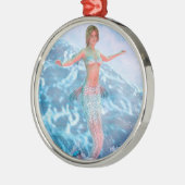 Fantasy Zeemeermin Metalen Ornament (Links)