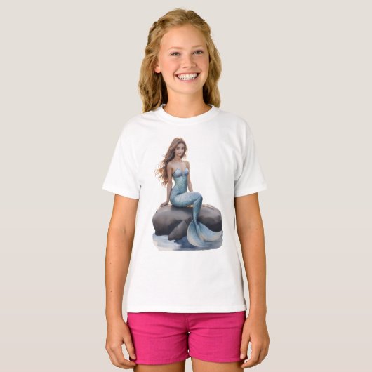 Fantasy Zeemeermin T-shirt (Voorkant volledig)