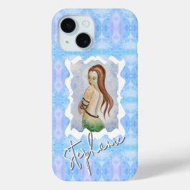 Fantasy Zeemeermin Watercolor Maatwerk iPhone 15 Case