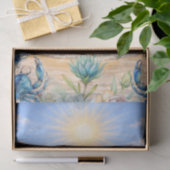 Fantasy Zeemeermin Zeeschildpad Strand Scene Decou Tissuepapier (Geschenk)