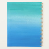 Fantasy zeepaardje met drakenhorens in zeewier bla planner (Achterkant)