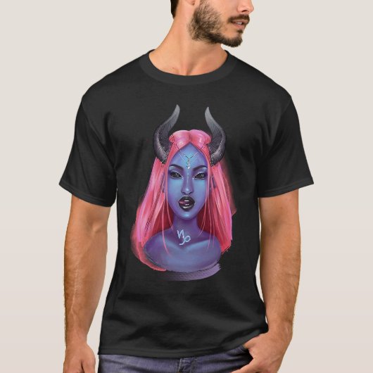 Fantasy Zodiac Capricorn T-shirt (Voorkant)
