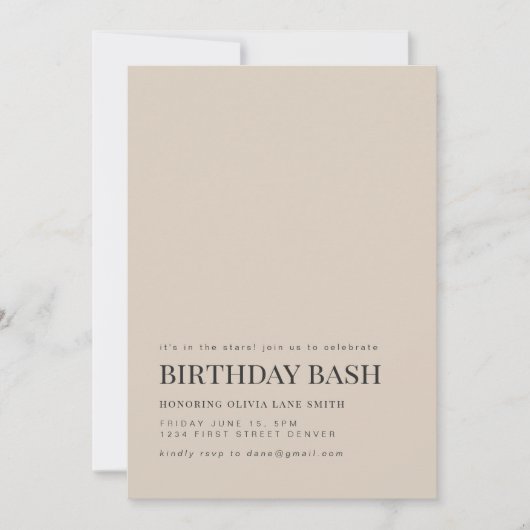 Fantasy Zodiac Stars Verjaardagsfeestje Uitnodigen Kaart (Voorkant)