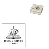 Fantasy Zwaard Gepersonaliseerd Klassiek Ex Libris Rubberstempel (Gestempeld)