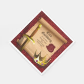 Fantasy Zwaard Kroon Middeleeuwse Ridder Bar Mitzv Servet (Hoek)