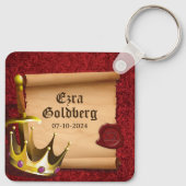 Fantasy Zwaard Kroon Middeleeuwse Ridder Bar Mitzv Sleutelhanger (Achterkant)