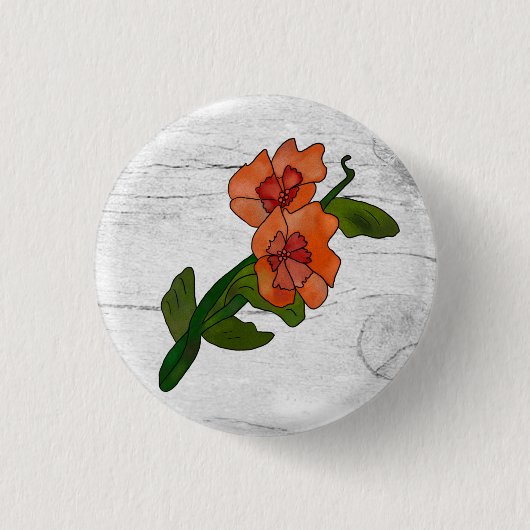 Fantasyblum Ronde Button 3,2 Cm (Voorkant)
