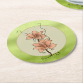 Fantasyblume runder pappuntersetzer ronde kartonnen onderzetter (Gebogen)