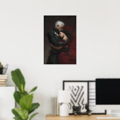 Fantasyboekkunst hoofdpersonages omhelzen poster (Thuiskantoor)