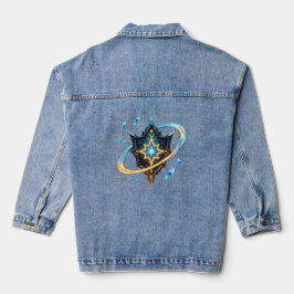 Fantasyembleem met zwevende bladen – Magische ener Denim Jacket
