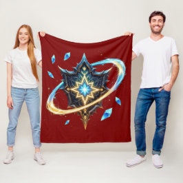 Fantasyembleem met zwevende bladen – Magische ener Fleece Deken