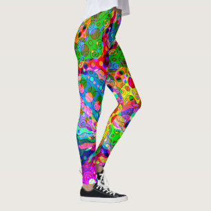 Fantasykunst schetsen - Abstracte Neonverschuiving Leggings