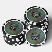 Fantasytische steampunk wolf. poker chips (Opstapeling)