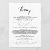 Fantasyvolle kalligrafie huwelijksbegroetingsbrief programmakaart (Achterkant)