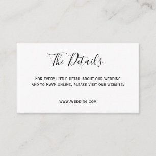 Fantasyvolle kalligrafie Huwelijksdetails kaart