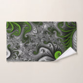 Fantasywereld Groen En Grijs Abstracte Fractale Ku Bad Handdoek (Handdoek)