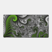 Fantasywereld Groen En Grijs Abstracte Fractale Ku Bureaumat (Voorkant)