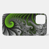 Fantasywereld Groen En Grijs Abstracte Fractale Ku Case-Mate iPhone Case (Achterkant (horizontaal))