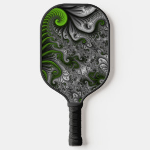 Fantasywereld Groen En Grijs Abstracte Fractale Ku Pickleball Paddle