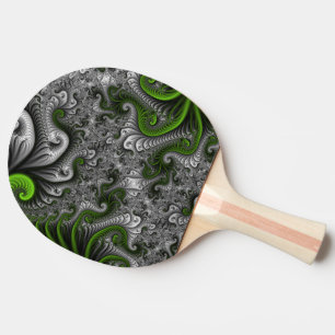 Fantasywereld Groen En Grijs Abstracte Fractale Ku Tafeltennisbatje