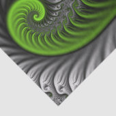 Fantasywereld Groen En Grijs Abstracte Fractale Ku Tissuepapier (Detail)