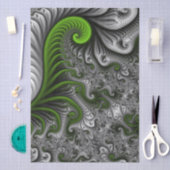 Fantasywereld Groen En Grijs Abstracte Fractale Ku Tissuepapier (Craft)