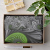 Fantasywereld Groen En Grijs Abstracte Fractale Ku Tissuepapier (Geschenk)