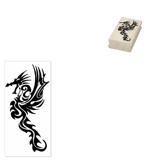 fantieke draken kunststempel rubberstempel (Gestempeld)