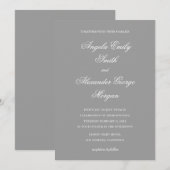 Fantieke script kalligrafie grijs kaart (Voorkant / Achterkant)