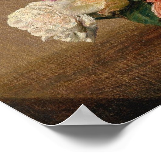 Fantin-lator — Rozen en gelilies Poster (Hoek)