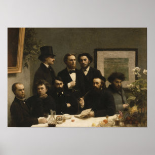 Fantin-latour - Aan de tafel Poster