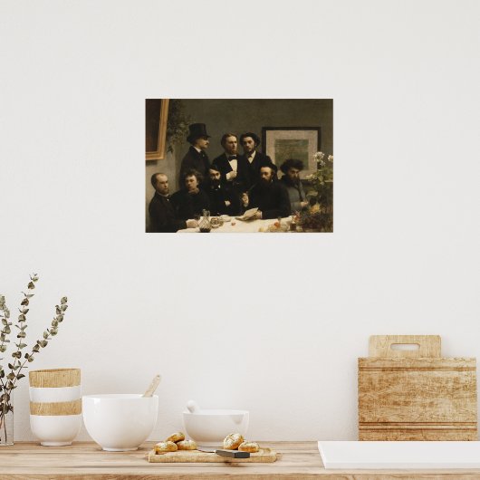 Fantin-latour - Aan de tafel Poster (Keuken)