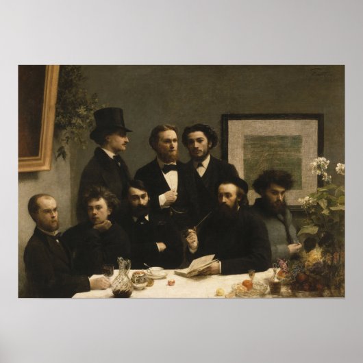 Fantin-Latour - Aan tafel Poster (Voorkant)