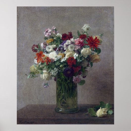 Fantin-latour - bloemen uit Normandie Poster (Voorkant)