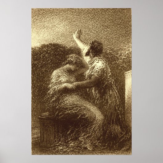 Fantin-latour - de Mage Baltazar en Fatime Poster (Voorkant)