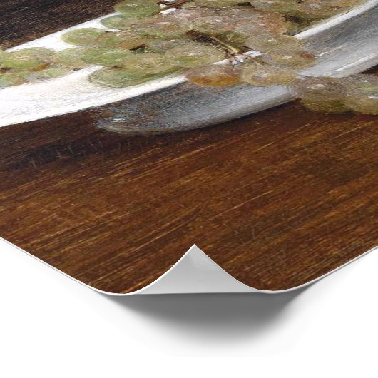 Fantin-latour - druiven en perziken Dahlias Poster (Hoek)