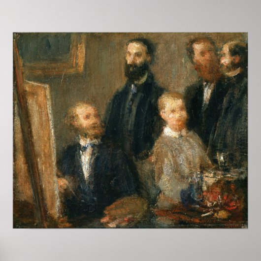 Fantin-latour - Manet in zijn Studio Poster (Voorkant)